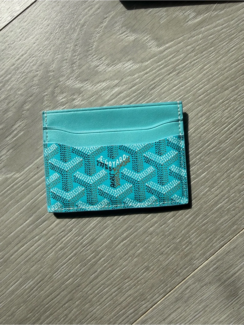 Aqua Blue Card Holder
